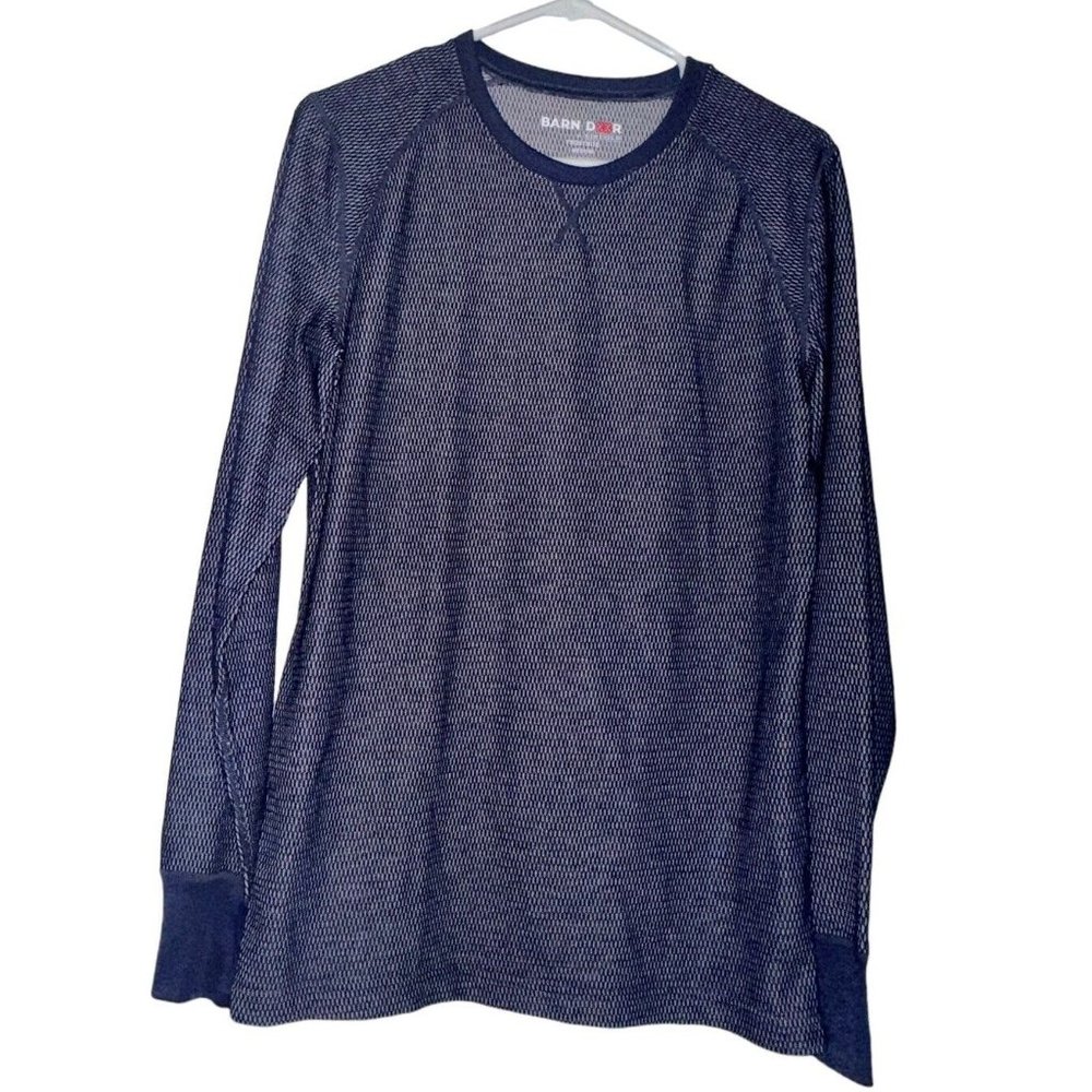 Barn Door By Lincoln Outfitters Frostbite Thermal Shirt Mens Sz M Blue
